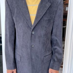 Classic Club Room Mens Dark Navy Blue Corduroy Jacket
